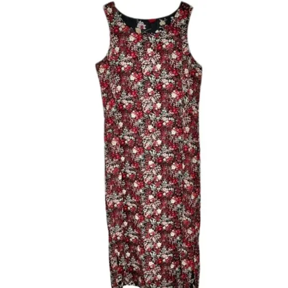 Studio Ease Reversible Maxi Shift Dress Red/White/Blue Florals - Travel - 12 - Picture 5 of 11